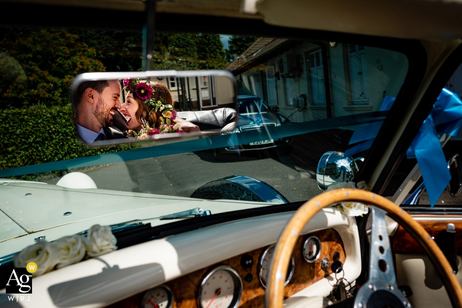 happy bride and groom just married in Birmingham- award winning Birmingham wedding photographer